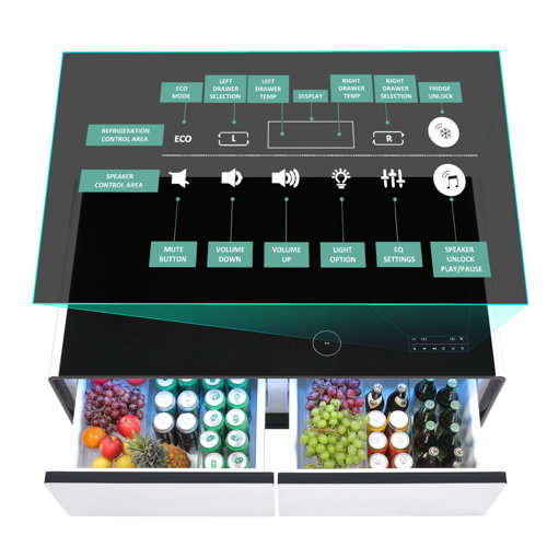 Livtab Smart Coffee Table with Fridge and Speakers Wayfair